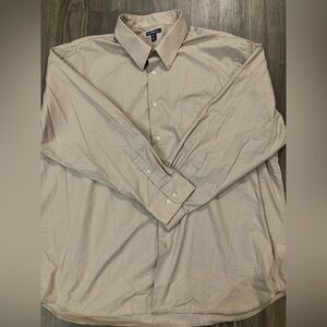 NWOT Croft and Barrow XXL Tan Dress Shirt 18.5-19/36